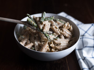 Creamy Lemon Asparagus Pasta // OakhurstKitchen.com