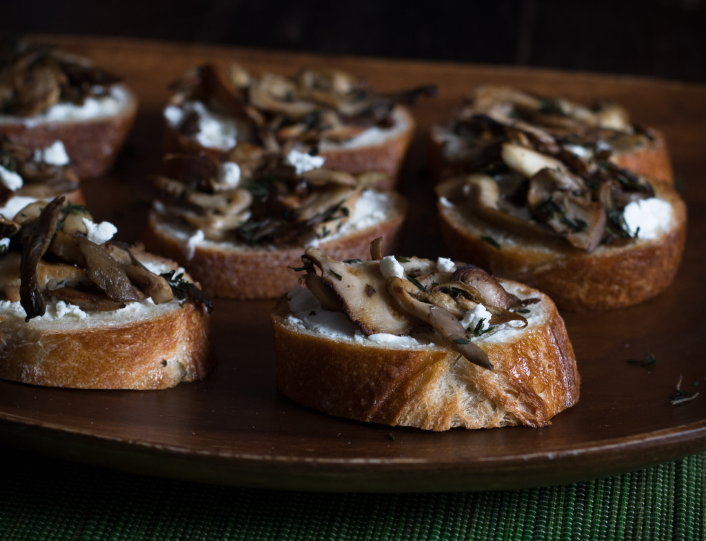 Mushroom Goat Cheese Toasts // OakhurstKitchen.com