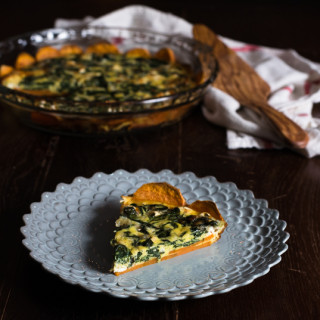 Sweet Potato Crusted Spinach Quiche // OakhurstKitchen.com