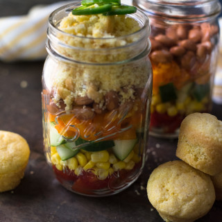 Layered Cornbread Salad // OakhurstKitchen.com