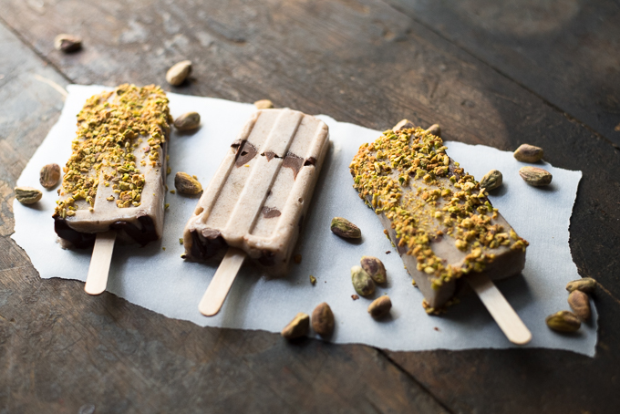 Banana Nutella Pistachio Popsicles // OakhurstKitchen.com