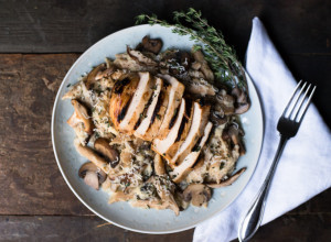Mushroom Penne With Cauliflower Cheese Sauce // OakhurstKitchen.com